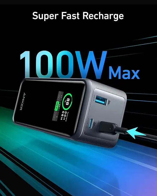 Аккумулятор внешний Anker Prime 20000mAh 200W (A1336011) - фото 5
