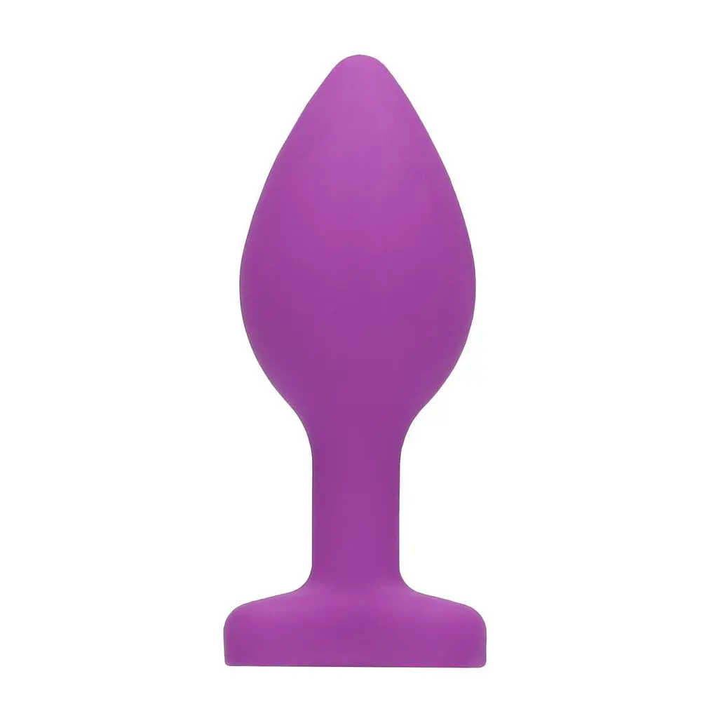 Анальна пробка з кристалом Ouch! Diamond Heart Butt Plug, 7.3 см (фіолетовий) - фото 4