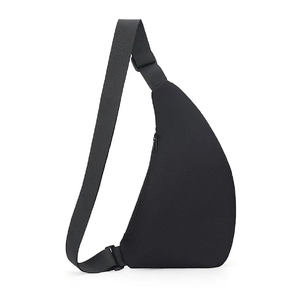 Тонка текстильна сумка-слінг чорного кольору Confident AT09-T-HD-23370A - фото 2