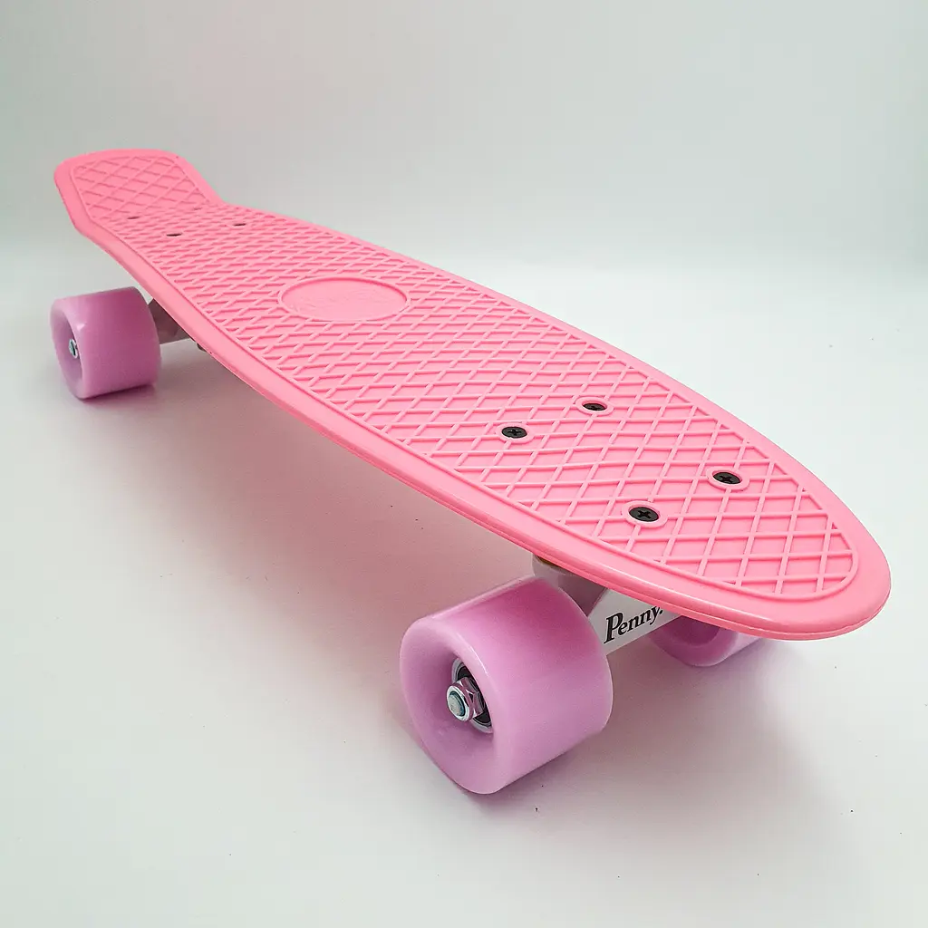 Пенні борд скейт 55х15см до 80кг ABEC 7 матові колеса скейтборд Penny Board Pastel Series рожевий - фото 2
