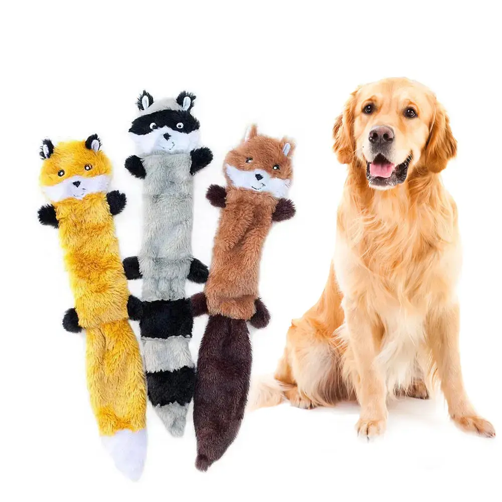 М'яка плюшева іграшка для прорізування зубів без набивання Derby Squeaky Dog Toy - фото 3