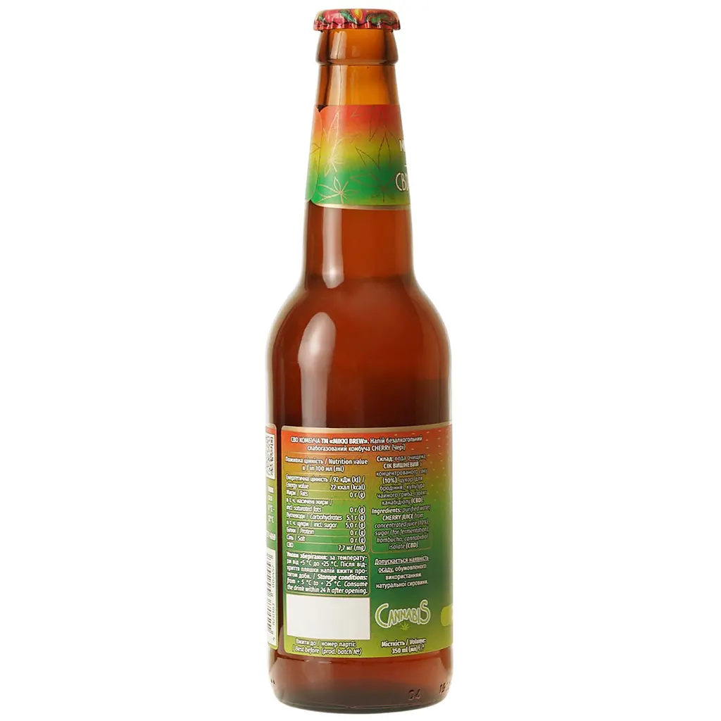 Напій слабогазований Mikki Brew CBD Kombucha Cherry 0.35 л  - фото 4