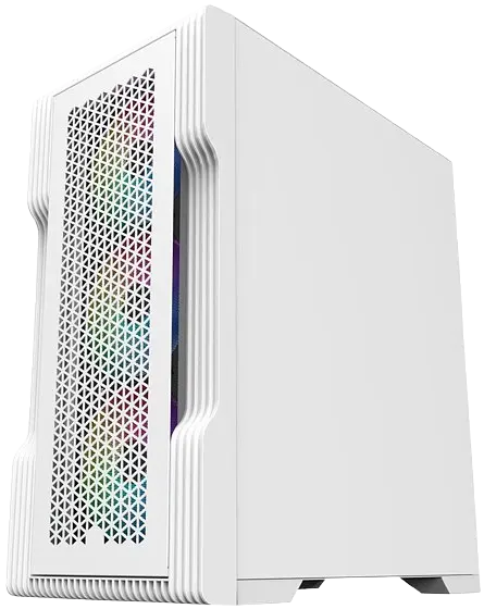 Корпус 1stPlayer T3-WH-4F1-W FRGB White - фото 3