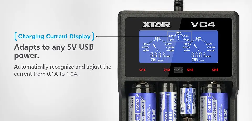 Зарядний пристрій XTAR VC4 для Li-Ion акумуляторів - фото 5