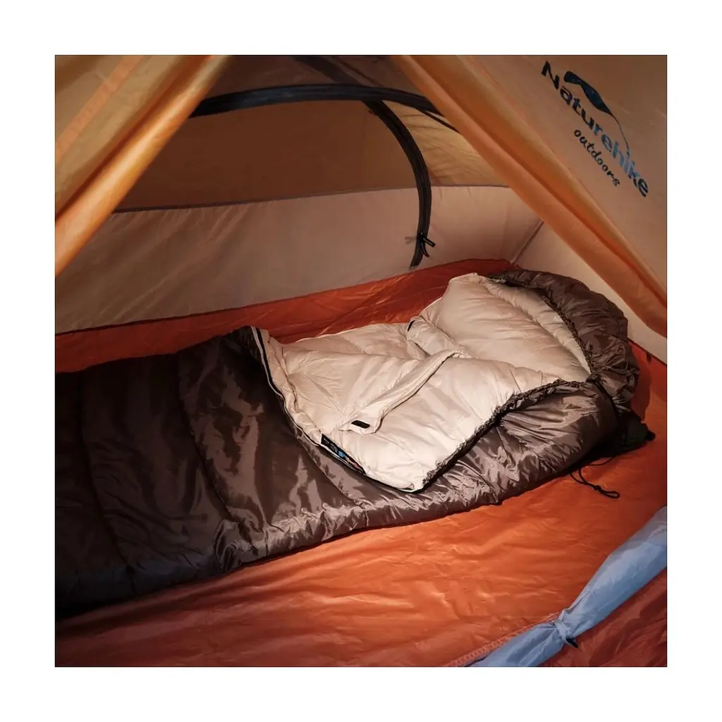 Спальний мішок Naturehike U350 NH20MSD07 Hollow Cotton Right Brown (6927595767221-R) - фото 2