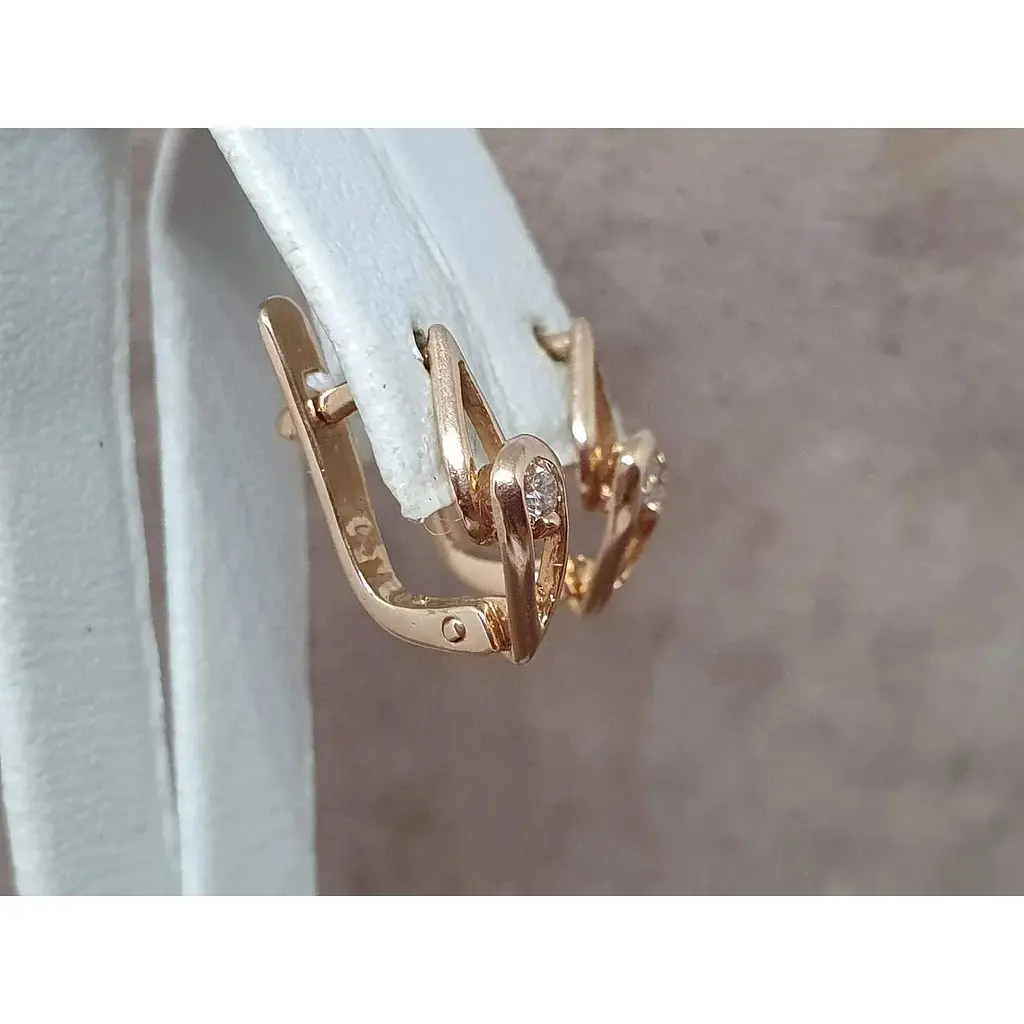 Золоті сережки Гаразд з діамантами. 3032733 - фото 3