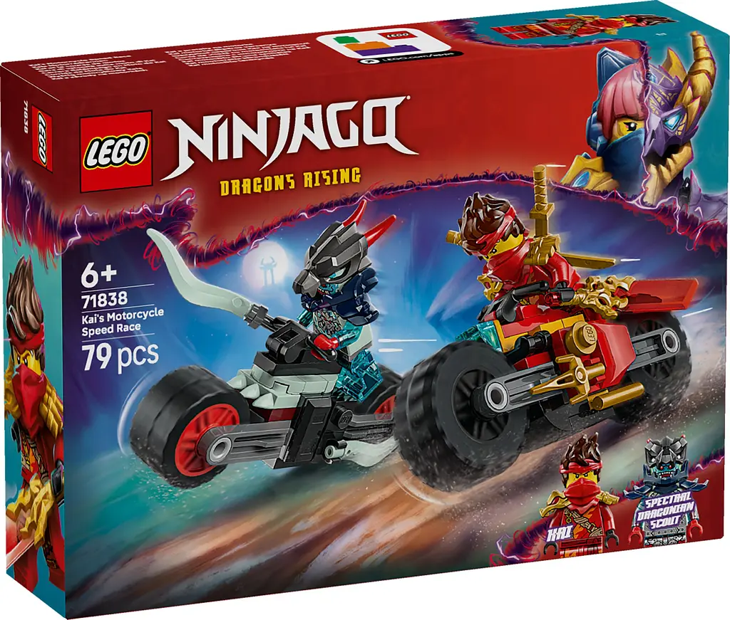 Конструктор LEGO Ninjago Швидкісні перегони Кая на мотоциклі 79 деталей (71838) - фото 2