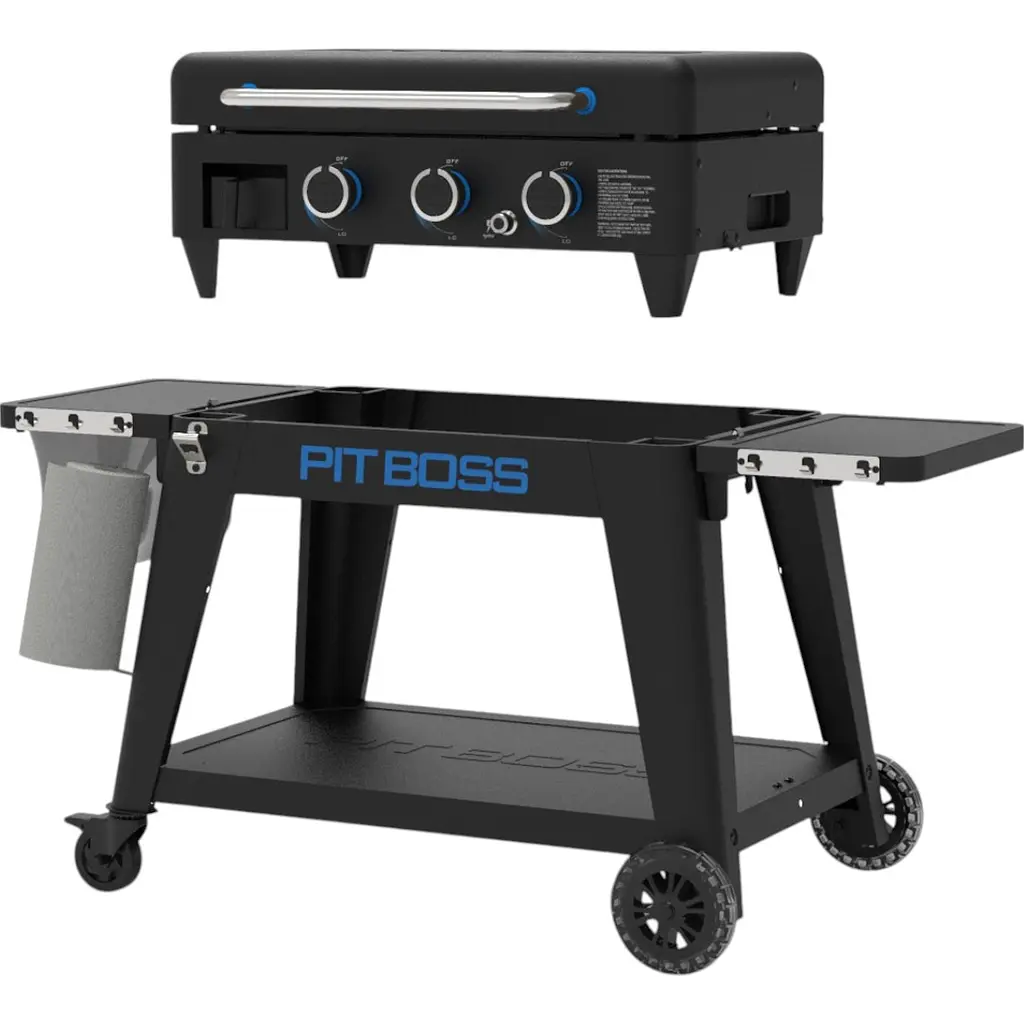 Портативный газовый гриль-планча Pit Boss Ultimate на 3 горелки, съемный, со столом (10810) - фото 4