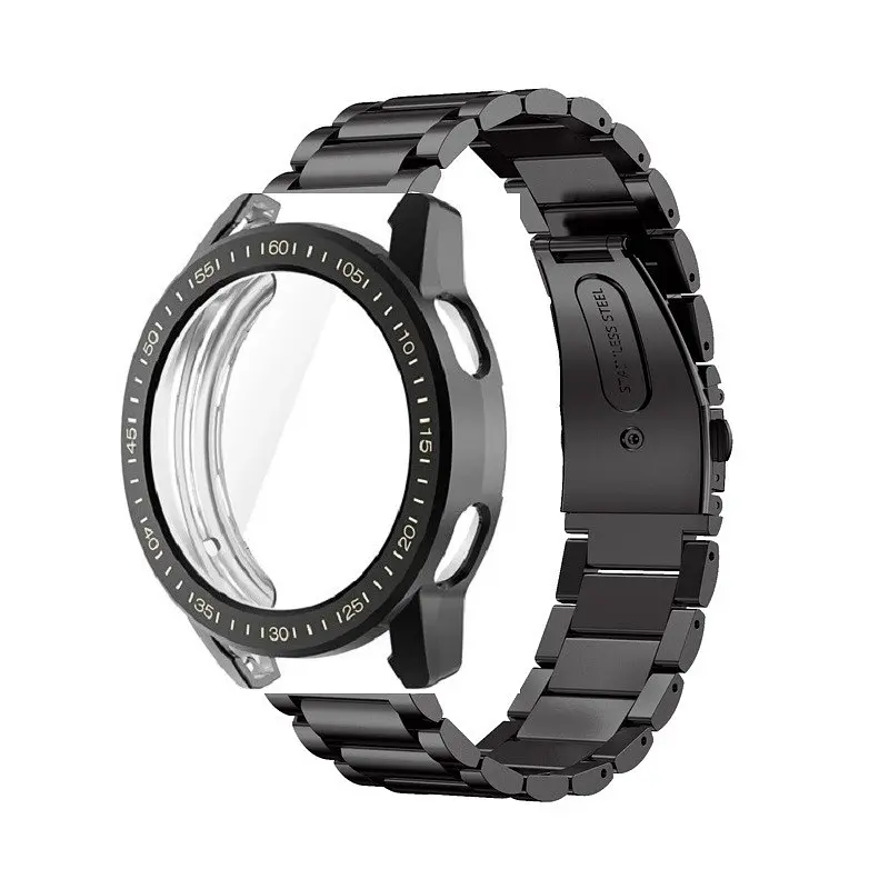 Комплект Tamister для годинника Xiaomi Watch S1 Active чорний (чохол + ремінець Rolex design 22 мм) - фото 2