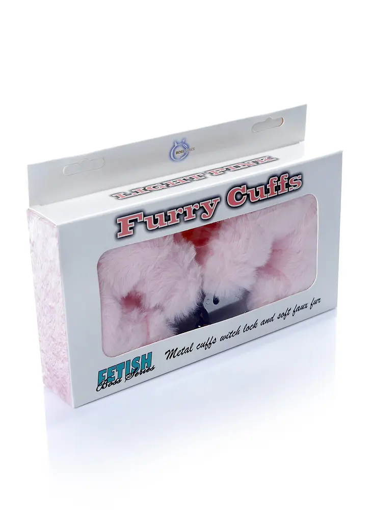 Наручники Fetish Boss Series Furry Cuffs Light Pink - фото 6