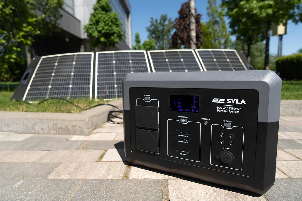 2E Портативна електростанція Syla, 1500 Вт, 1280 Вт/год, WiFi/BT, паралельне підключення, швидка зарядка - фото 2