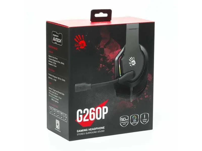 Навушники з мікрофоном A4Tech Bloody G260p Black - фото 8