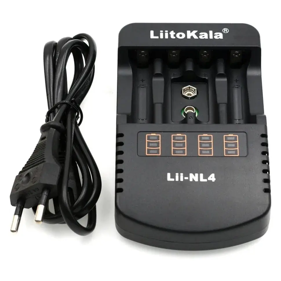 Зарядний пристрій для акумуляторів Liitokala 4 Slots, LED, Li-ion/Ni-MH/Ni-Cd/AA/ААA/AAAA/С (Lii-NL4) - фото 4