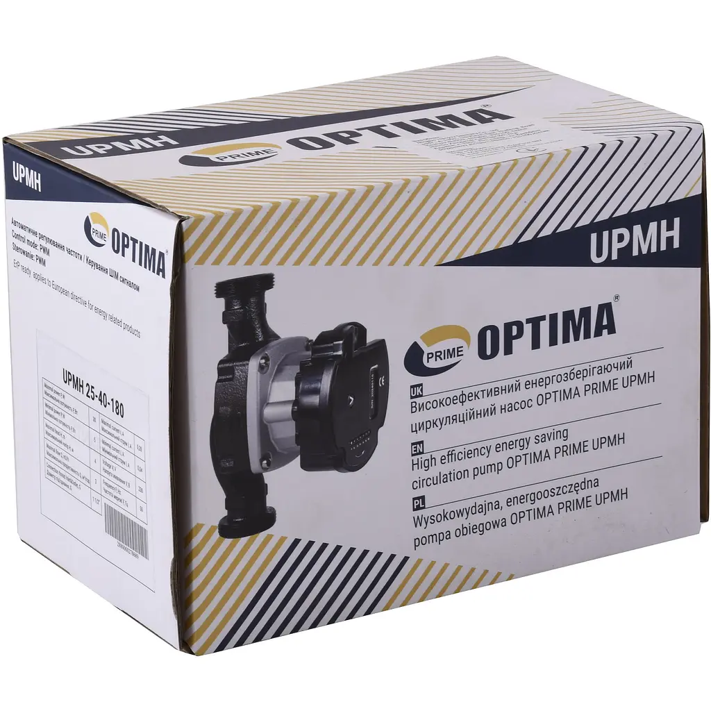 Насос циркуляційний енергоощадний Optima Prime UPMH 25-40AUTO 180 мм + гайки - фото 5