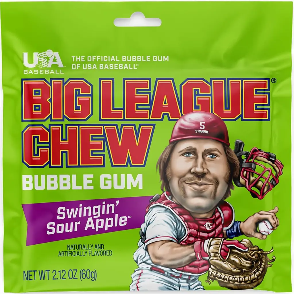 Жувальна гумка Big League Chew Bubble Gum зі смаком яблука 60г - фото 2