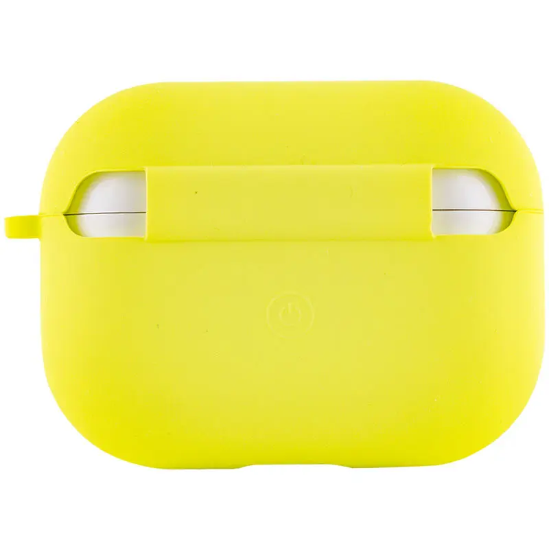 Силіконовий футляр з мікрофіброю для навушників Airpods Pro Жовтий / Bright Yellow - фото 3