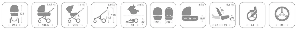 Універсальна коляска 2 в 1 Bebetto BRESSO Premium, DARK 04 (503.32.21.D04) - фото 8