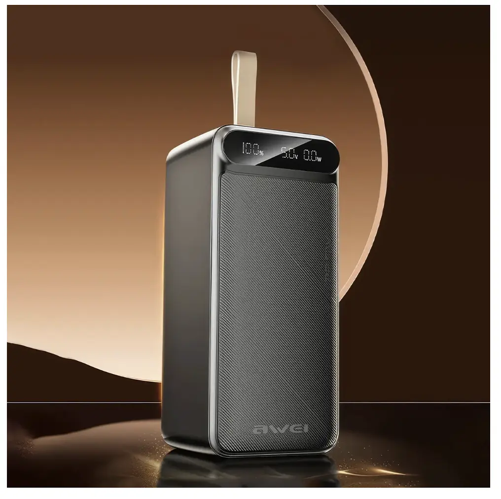 Зовнішній акумулятор Power Bank на 100 000 мАг з дисплеєм і ліхтариком AWEI P101K 22.5W ∙ Power Bank P101K з дисплеєм і LED-лампою - фото 2