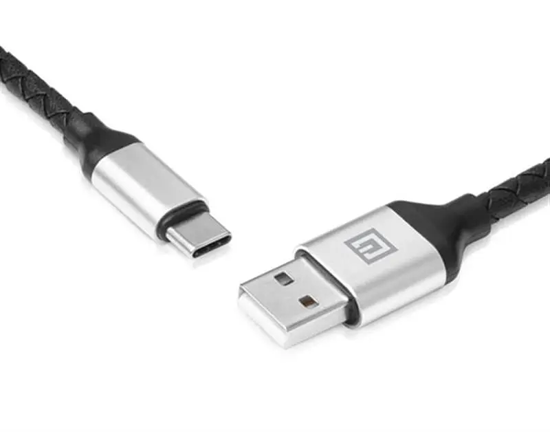 Кабель REAL-EL Premium Leather USB - USB Type-C (M/M), 1 м, Black (EL123500049) - фото 5