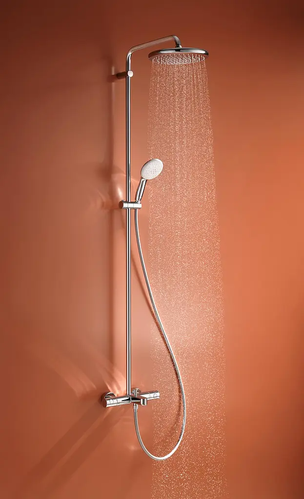 Душова система настінного монтажу з термостатом для ванни Grohe Tempesta System 250 26672001, Хром - фото 5