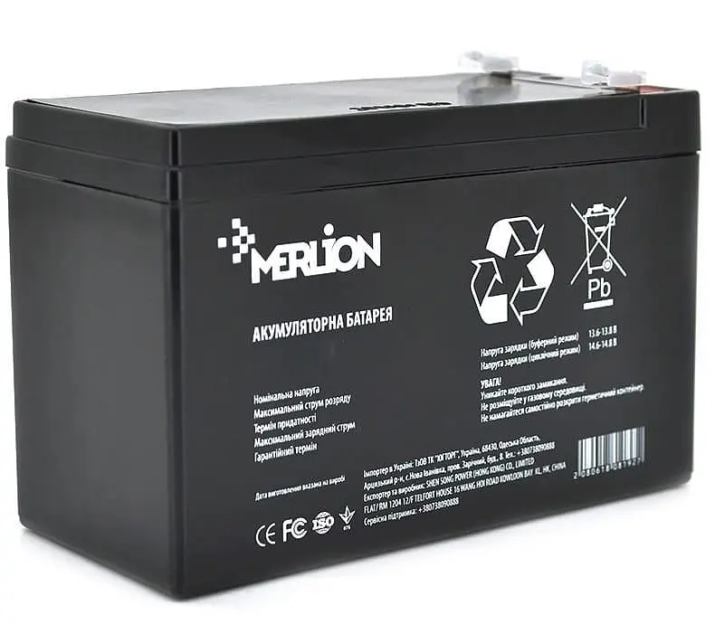 Акумуляторна батарея для ДБЖ Merlion AGM 12 V / 9 А*ч (GP1290F2B)