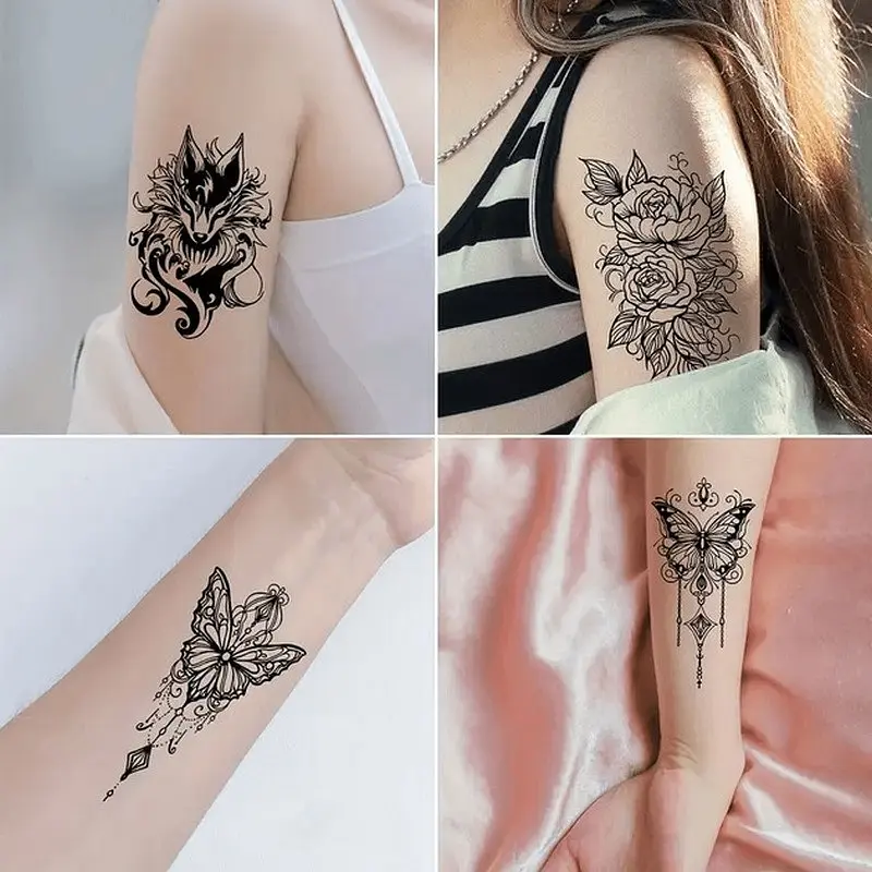 Набір дитячих тимчасових татуювань "Чорні міні №4" black-tattoo-mini-set-4-H - фото 9