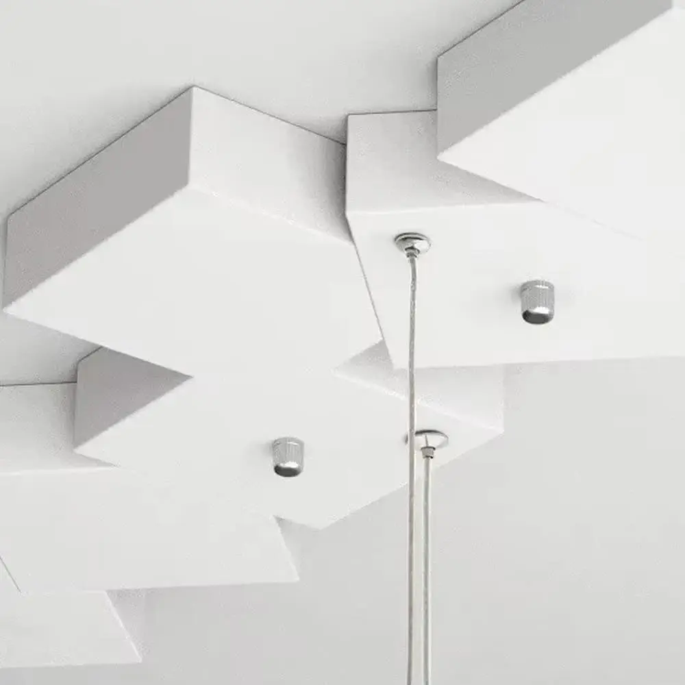 Современная геометрическая люстра CUBE в белом корпусе Ст. 988/8 WT | Line F - фото 3