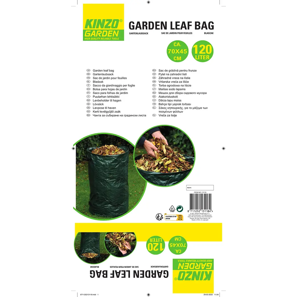 Мішок-сумка для листя Kinzo Garden 120 л 70х45 см - фото 4