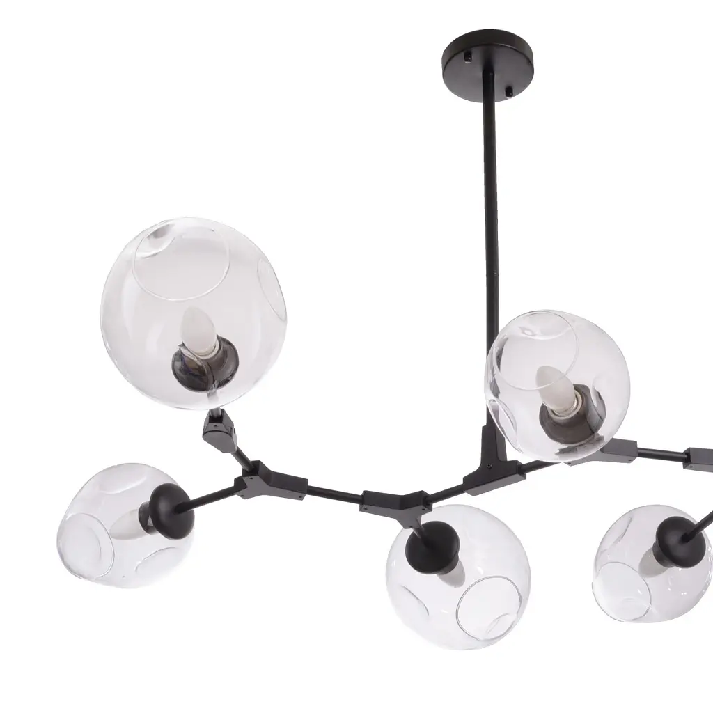 Люстра Brille молекула в зал E27 60W BK (BL-338C/6) - фото 7