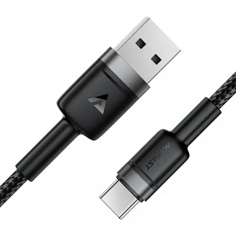 Дата кабель USB 2.0 AM to USB-C 1.2m 60W black Acefast (6974316285144) - фото 3