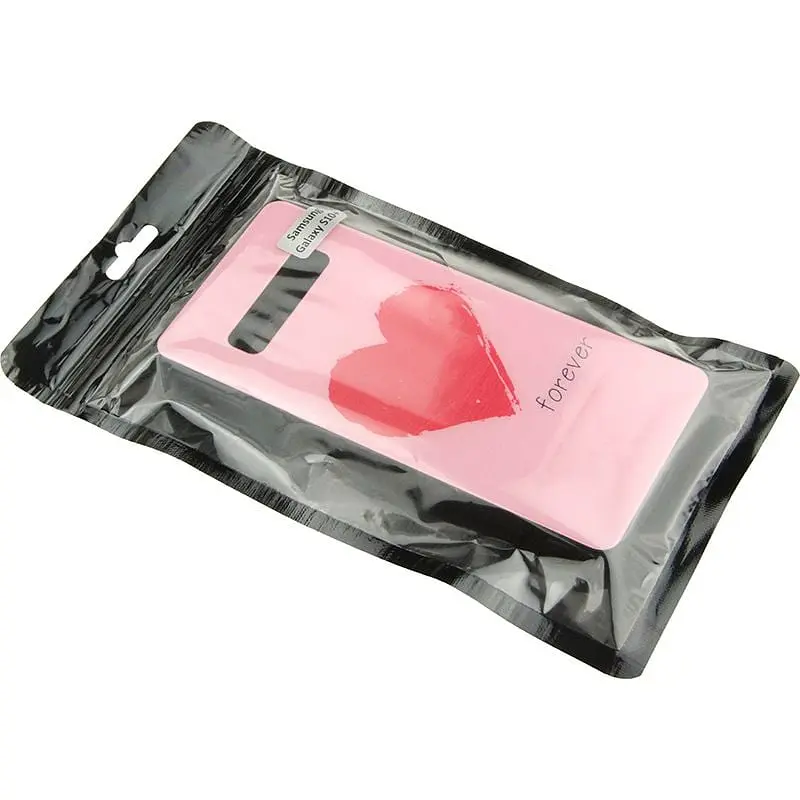 Чохол-накладка Toto Glass Fashionable Case Samsung Galaxy S10+ Red Heart on Pink - фото 2