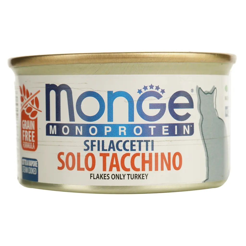 Вологий корм Monge Cаt Monoprotein м'ясні пластівці індичка 80 г (70007153) - фото 2
