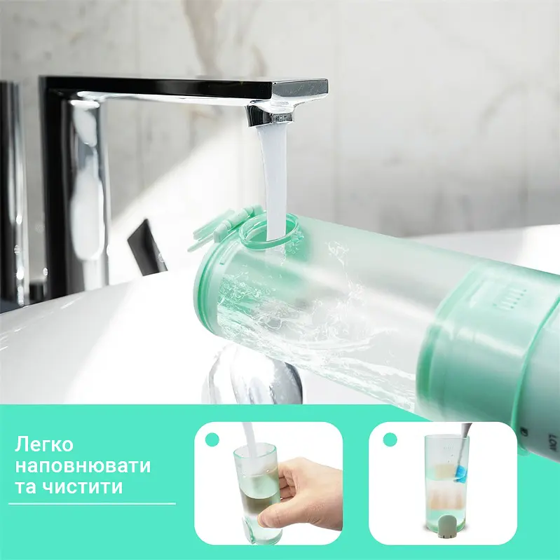 Іригатор H2ofloss HF-10 Mini Green - фото 5