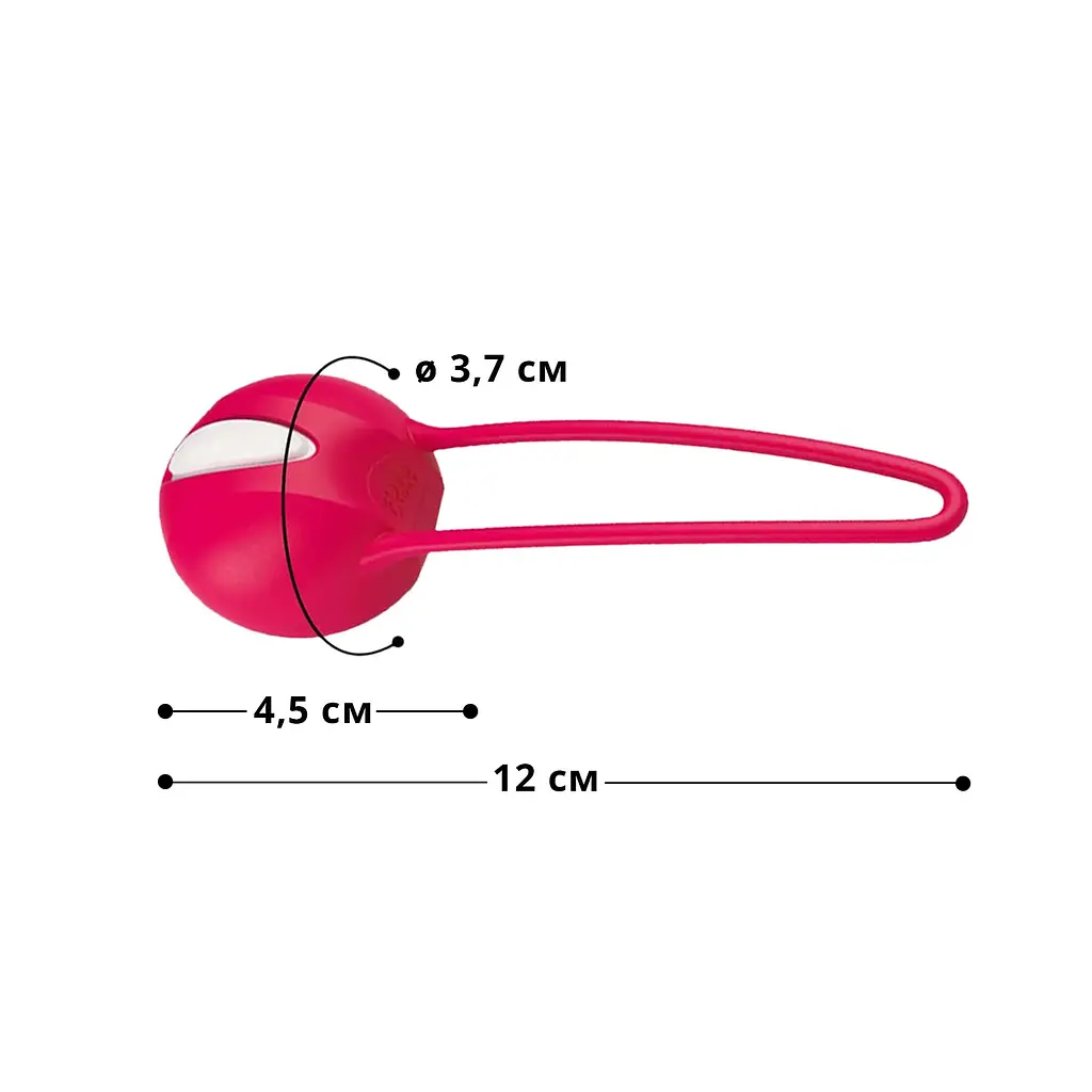 Вагінальна кулька Fun Factory Smartball Uno, 12 см, червона - фото 3