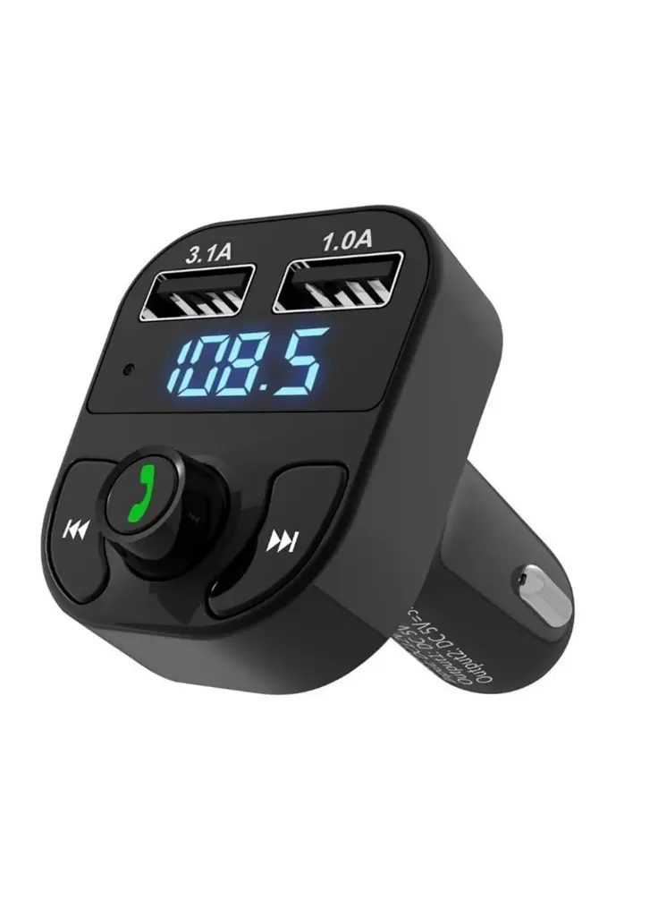 Автомобільний FM модулятор FM трансмітер CAR X8 c Bluetooth MP3 автомобільний адаптер програвач для машини з USB зарядкою та гучним зв'язком - фото 3