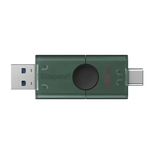 Флеш накопитель USB 128Gb DataTraveler Duo, Green/Black Kingston teh0024650 - фото 3