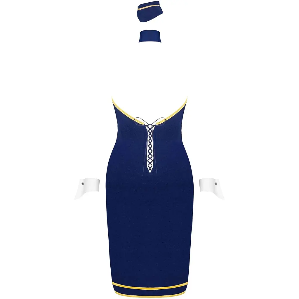 Эротический костюм стюардессы Obsessive Stewardess uniform M/L, blue - фото 4
