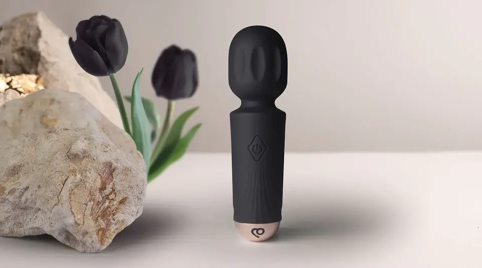 Вибромассажер Rocks Off Mini Wand Black Tulip - фото 8