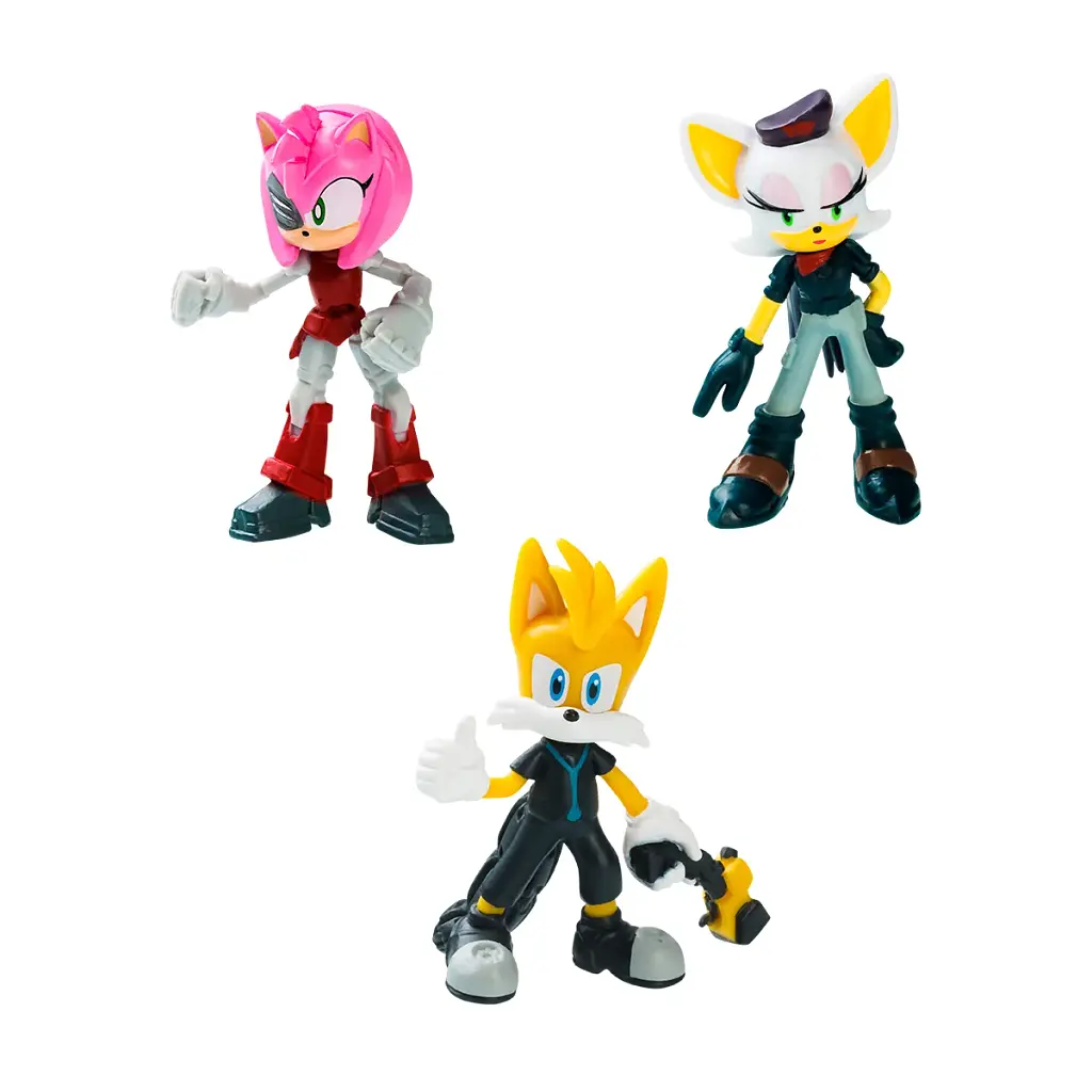 Набір ігрових фігурок SONIC PRIME – РЕБЕЛ РУЖ, ТЕЙЛЗ, РАСТІ РОУЗ (3 фiгурки, 6,5 cm) - фото 2