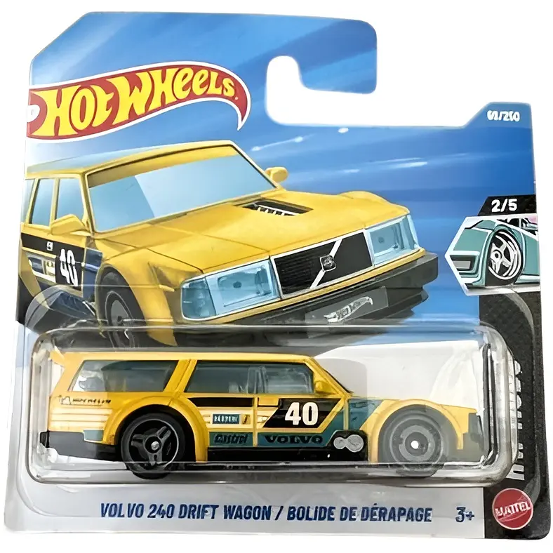 Базова машинка Hot Wheels HW Mods Volvo 240 Drift Wagon жовта (5785) JJL20-N521