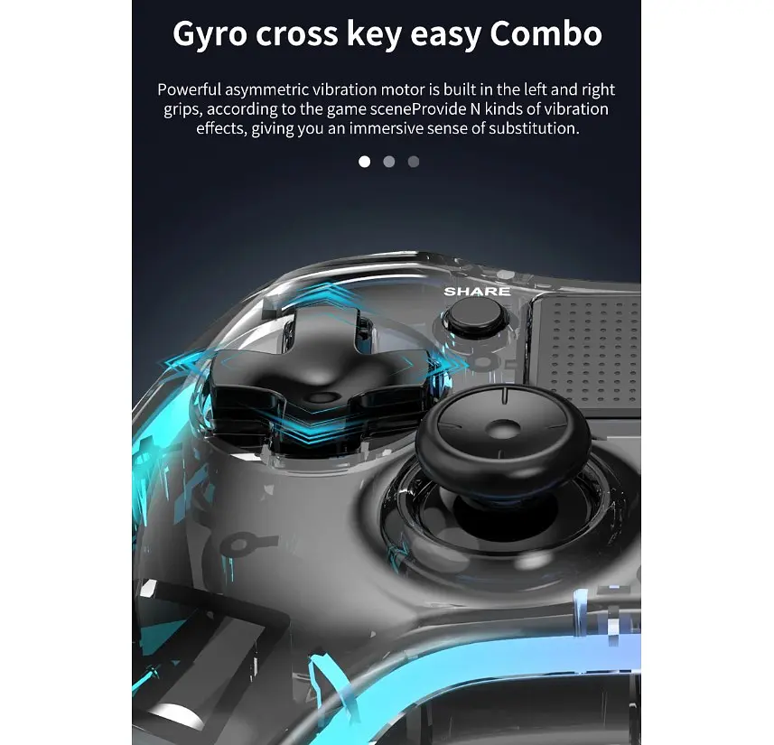 Геймпад джойстик Voltronic P-05 Wireless DualShock 4 for PS4/Switch/PC/IOS MFI/Adndroid HID - фото 19