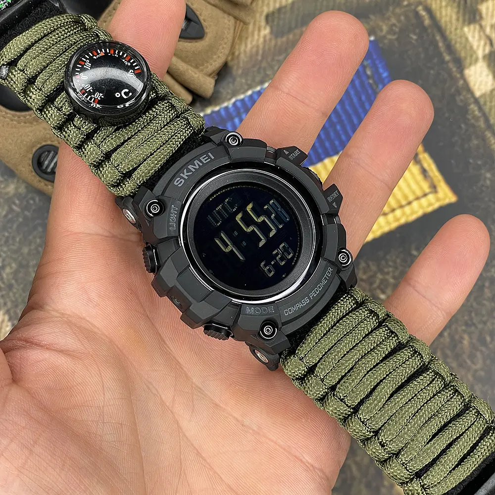 Наручные часы мужские 1356AGPK Army Green Tactic Compass Skmei acs0030797 - фото 7
