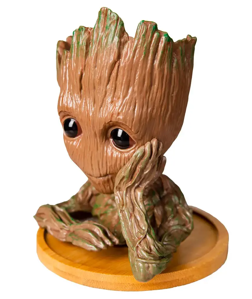 Горщик для квітів та канцелярії Грут Groot G1 + кругла підставка - фото 4