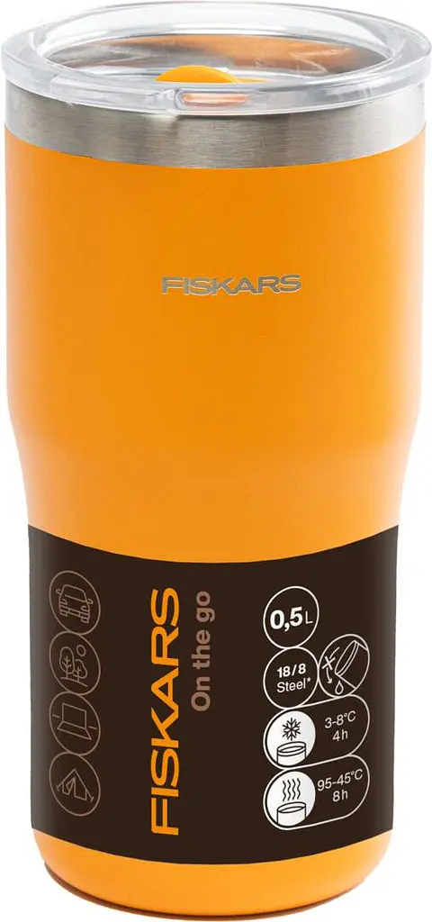 Термокружка Fiskars On-the-go 0.5 л, колір помаранчевий (1078761) - фото 6