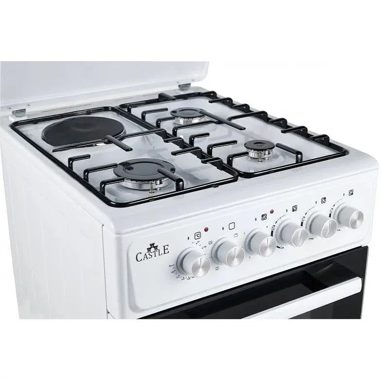 Плита комбинированная Castle CPEG-50W (3+1) (белая) - фото 6