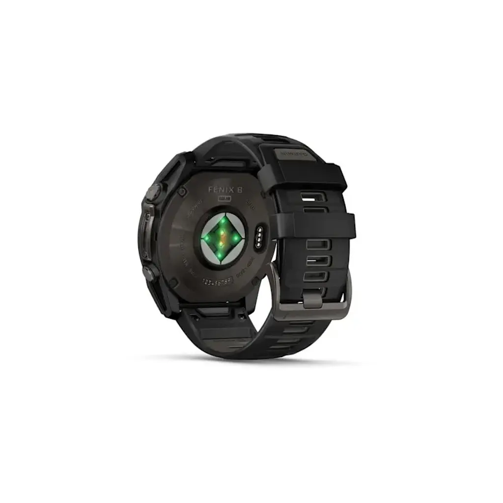 Garmin Fenix 8 51mm Solar Sapphire Carbon Gray DLC Titanium w. Black/Pebble Gray S. Band (010-02907-10/11) - фото 4
