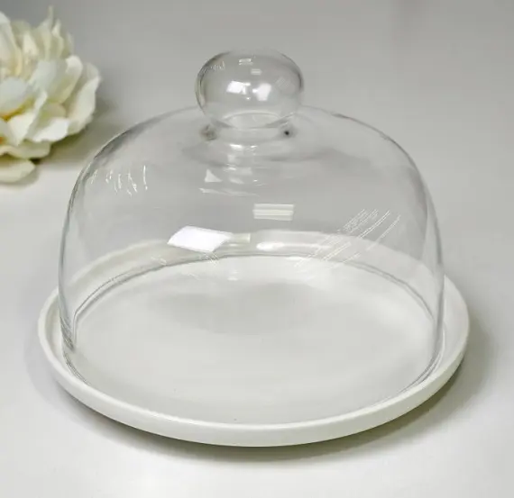 Підставка для торта зі скляною кришкою 20,5x22 "White kitchen"
