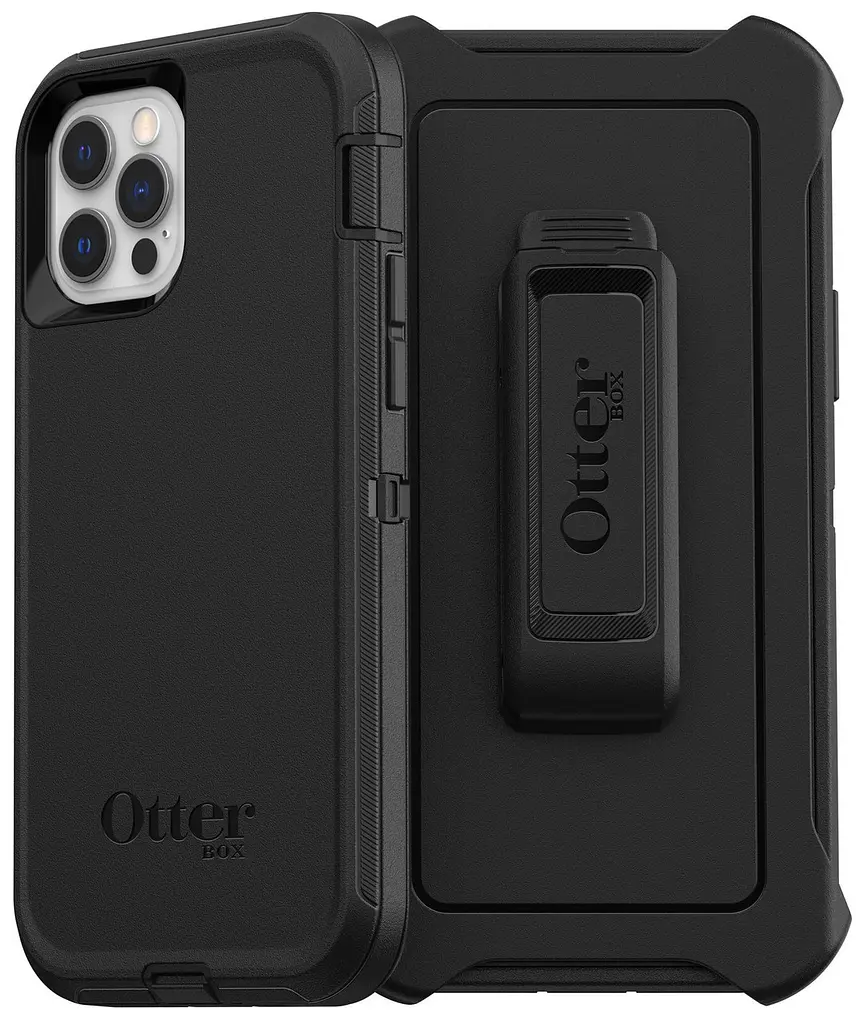 Чохол протиударний з кліпсою OtterBox Defender 77-65449 для iPhone 12 Pro Max (6.7") Black