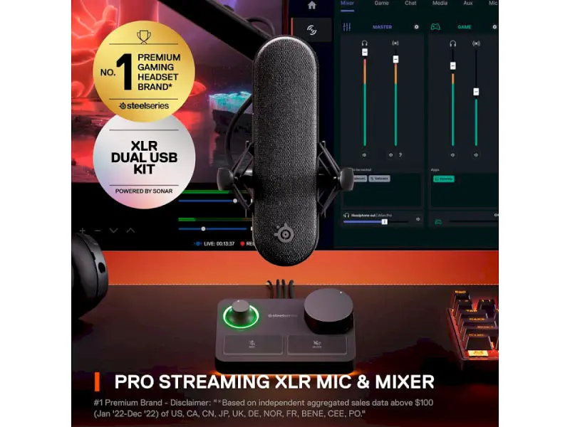 Мікрофон для ПК/ для стрімінгу, подкастів SteelSeries Alias Pro (61597) - фото 12