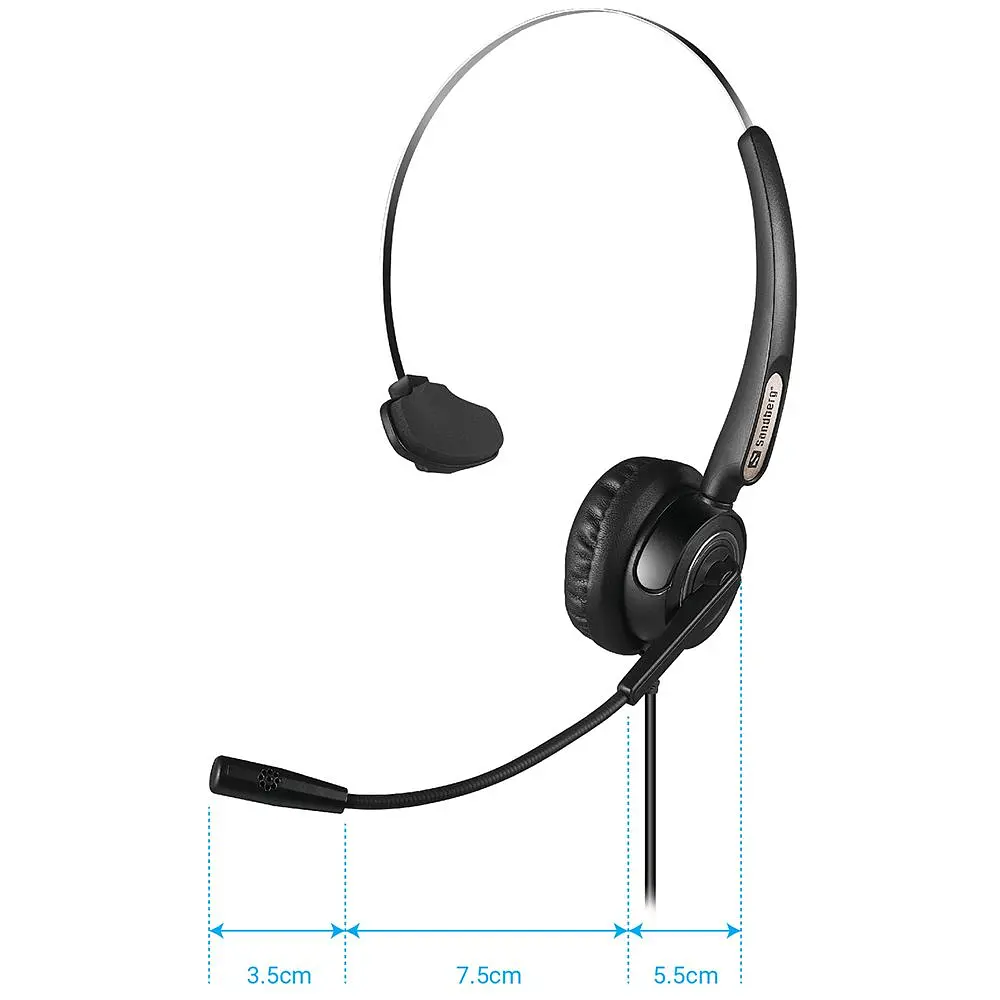 Навушники з мікрофоном Sandberg USB Office Headset Pro Mono (126-14) - фото 4